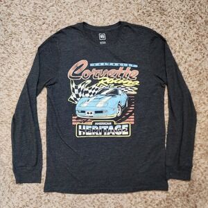 GM Chevrolet Corvette Racing American Heritage Mens L Long Sleeve‎ T-Shirt